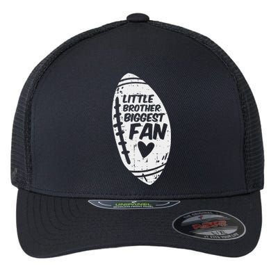 American Football Little Brother Biggest Fan Family Flexfit Unipanel Trucker Cap