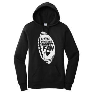 American Football Little Brother Biggest Fan Family Women's Pullover Hoodie