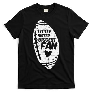 American Football Little Sister Biggest Fan Family T-Shirt