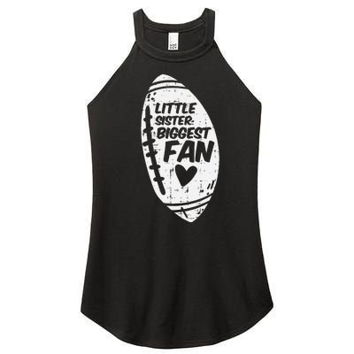 American Football Little Sister Biggest Fan Family Women’s Perfect Tri Rocker Tank