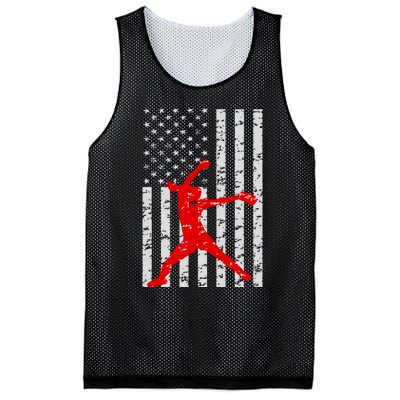 American Flag Love Softball Fastpitch Pitcher Gifts Mesh Reversible Basketball Jersey Tank