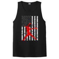 American Flag Love Softball Fastpitch Pitcher Gifts PosiCharge Competitor Tank