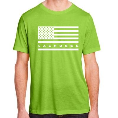 American Flag Lacrosse Apparel Gift Lacrosse Gift Adult ChromaSoft Performance T-Shirt