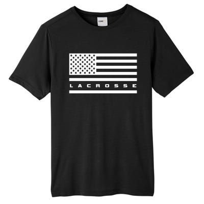 American Flag Lacrosse Apparel Gift Lacrosse Gift Tall Fusion ChromaSoft Performance T-Shirt