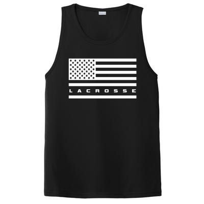 American Flag Lacrosse Apparel Gift Lacrosse Gift PosiCharge Competitor Tank