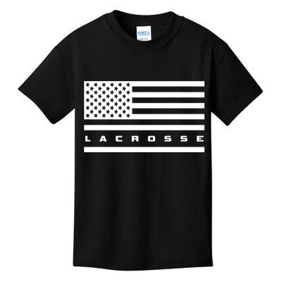 American Flag Lacrosse Apparel Gift Lacrosse Gift Kids T-Shirt