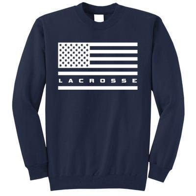 American Flag Lacrosse Apparel Gift Lacrosse Gift Tall Sweatshirt