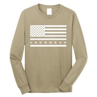 American Flag Lacrosse Apparel Gift Lacrosse Gift Long Sleeve Shirt