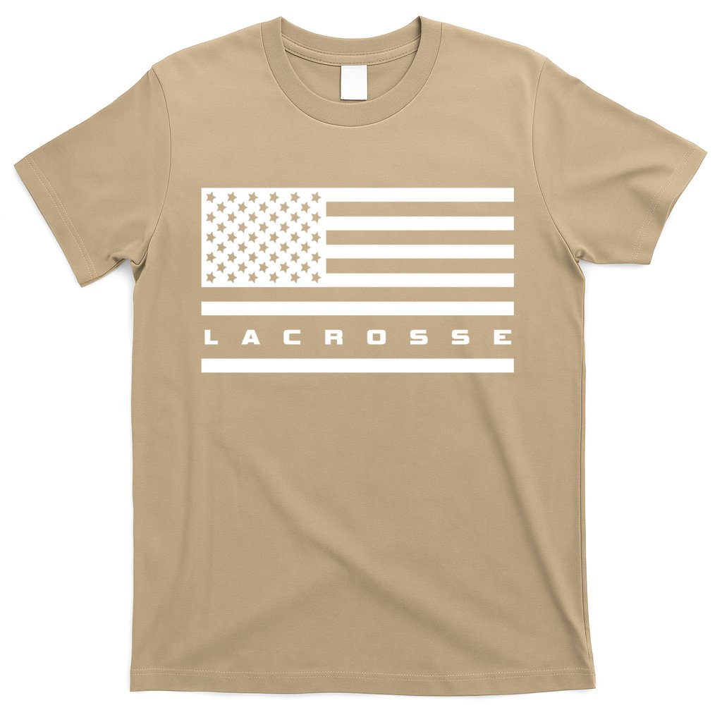 American Flag Lacrosse Apparel Gift Lacrosse Gift T-Shirt
