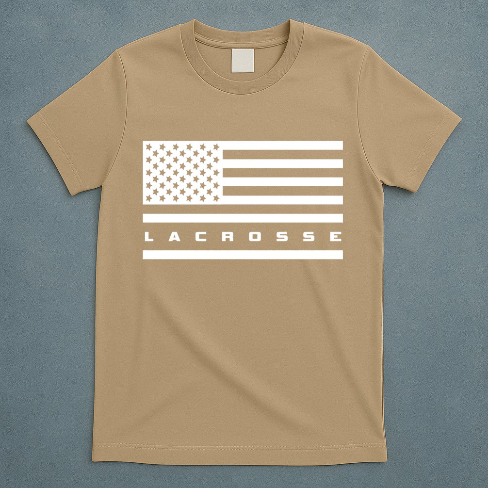 American Flag Lacrosse Apparel Gift Lacrosse Gift T-Shirt