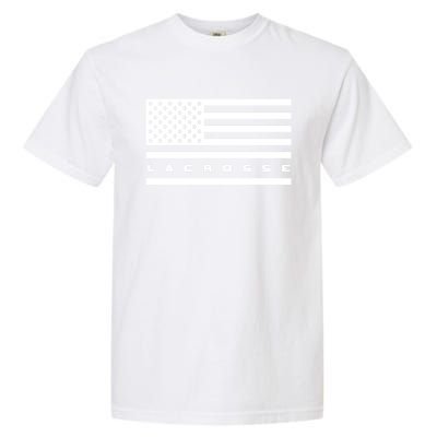 American Flag Lacrosse Apparel Gift Lacrosse Gift Garment-Dyed Heavyweight T-Shirt