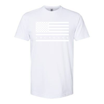 American Flag Lacrosse Apparel Gift Lacrosse Gift Softstyle CVC T-Shirt