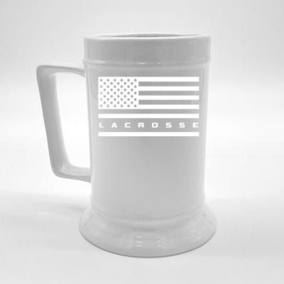 American Flag Lacrosse Apparel Gift Lacrosse Gift Beer Stein