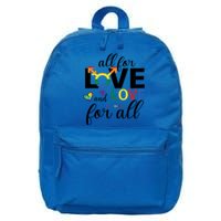 All For Love And Love Ll Lgbt Pride Love Wins Gift 16 in Basic Backpack