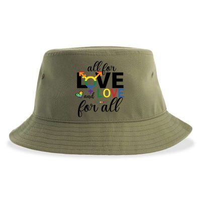 All For Love And Love Ll Lgbt Pride Love Wins Gift Sustainable Bucket Hat