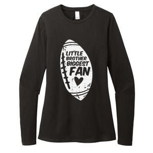 American Football Little Brother Biggest Fan Family Womens CVC Long Sleeve Shirt