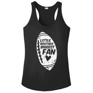 American Football Little Brother Biggest Fan Family Ladies PosiCharge Competitor Racerback Tank