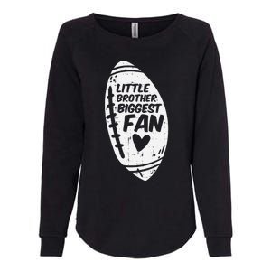 American Football Little Brother Biggest Fan Family Womens California Wash Sweatshirt