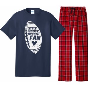 American Football Little Brother Biggest Fan Family Pajama Set