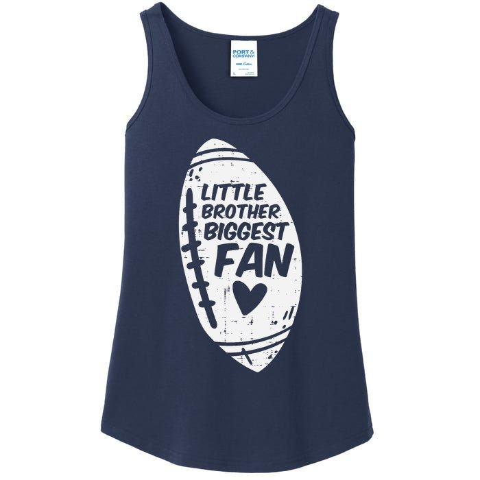 American Football Little Brother Biggest Fan Family Ladies Essential Tank