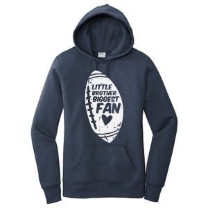 American Football Little Brother Biggest Fan Family Women's Pullover Hoodie