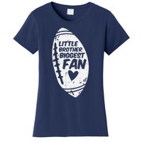 American Football Little Brother Biggest Fan Family Women's T-Shirt