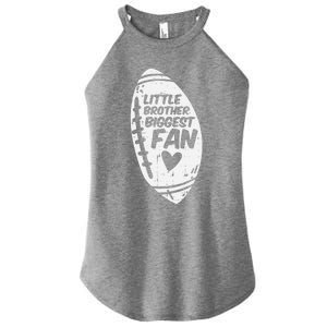 American Football Little Brother Biggest Fan Family Women's Perfect Tri Rocker Tank