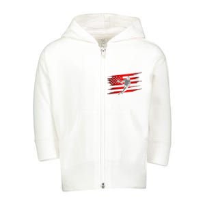 American Flag Lacrosse Apparel Lacrosse Toddler Zip Fleece Hoodie