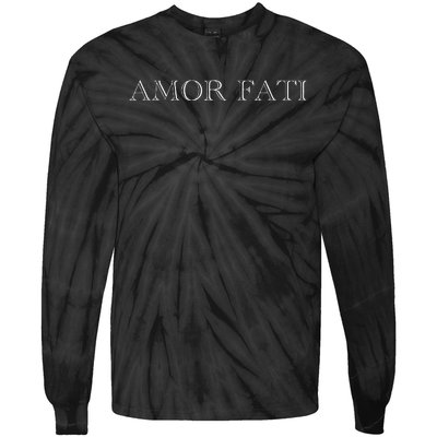 Amor Fati Love Your Fate Stoic Inspirational Latin Tie-Dye Long Sleeve Shirt