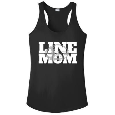 American Football Line Mom Player Support Gift Ladies PosiCharge Competitor Racerback Tank