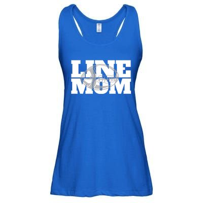 American Football Line Mom Player Support Gift Ladies Essential Flowy Tank