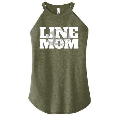 American Football Line Mom Player Support Gift Women’s Perfect Tri Rocker Tank