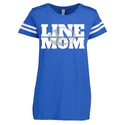 American Football Line Mom Player Support Gift Enza Ladies Jersey Football T-Shirt