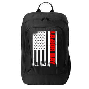 American Flag Labor Day Gift City Backpack