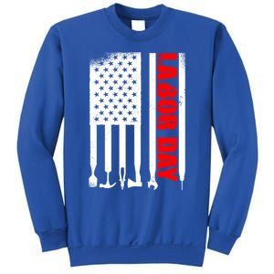 American Flag Labor Day Gift Sweatshirt