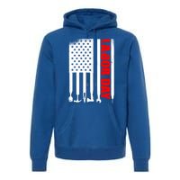 American Flag Labor Day Gift Premium Hoodie