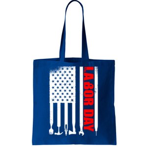 American Flag Labor Day Gift Tote Bag