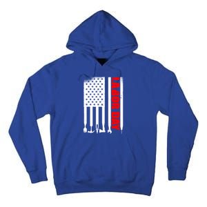 American Flag Labor Day Gift Tall Hoodie