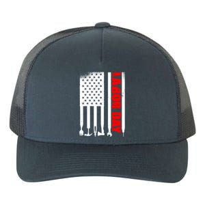 American Flag Labor Day Gift Yupoong Adult 5-Panel Trucker Hat