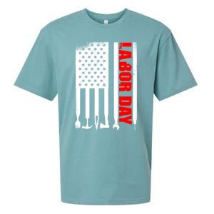 American Flag Labor Day Gift Sueded Cloud Jersey T-Shirt