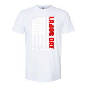 American Flag Labor Day Gift Softstyle CVC T-Shirt