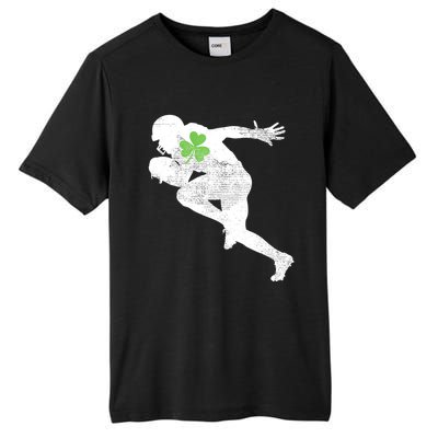 American Football Lovers Green Shamrock Leaf St Patricks Day Tall Fusion ChromaSoft Performance T-Shirt