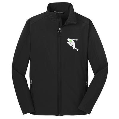 American Football Lovers Green Shamrock Leaf St Patricks Day Core Soft Shell Jacket