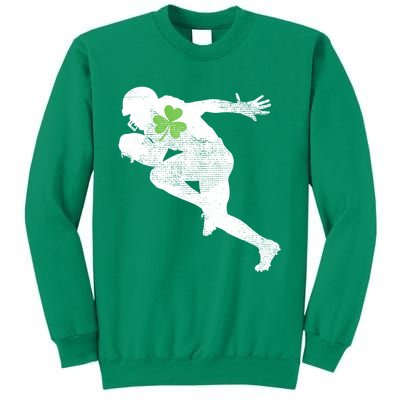 American Football Lovers Green Shamrock Leaf St Patricks Day Sweatshirt