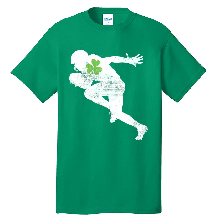 American Football Lovers Green Shamrock Leaf St Patricks Day Tall T-Shirt