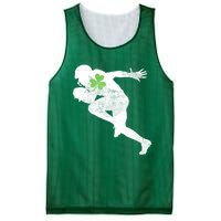 American Football Lovers Green Shamrock Leaf St Patricks Day Mesh Reversible Basketball Jersey Tank