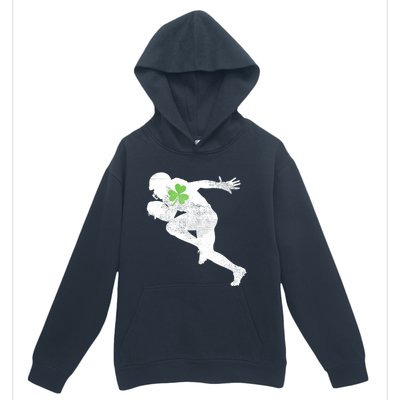 American Football Lovers Green Shamrock Leaf St Patricks Day Urban Pullover Hoodie