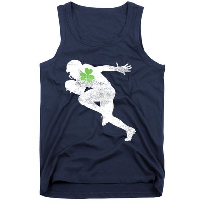 American Football Lovers Green Shamrock Leaf St Patricks Day Tank Top