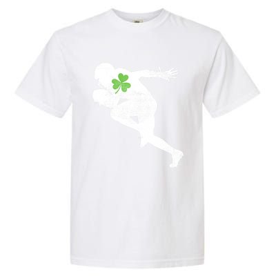 American Football Lovers Green Shamrock Leaf St Patricks Day Garment-Dyed Heavyweight T-Shirt