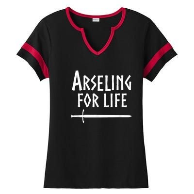 Arseling For Life Ladies Halftime Notch Neck Tee